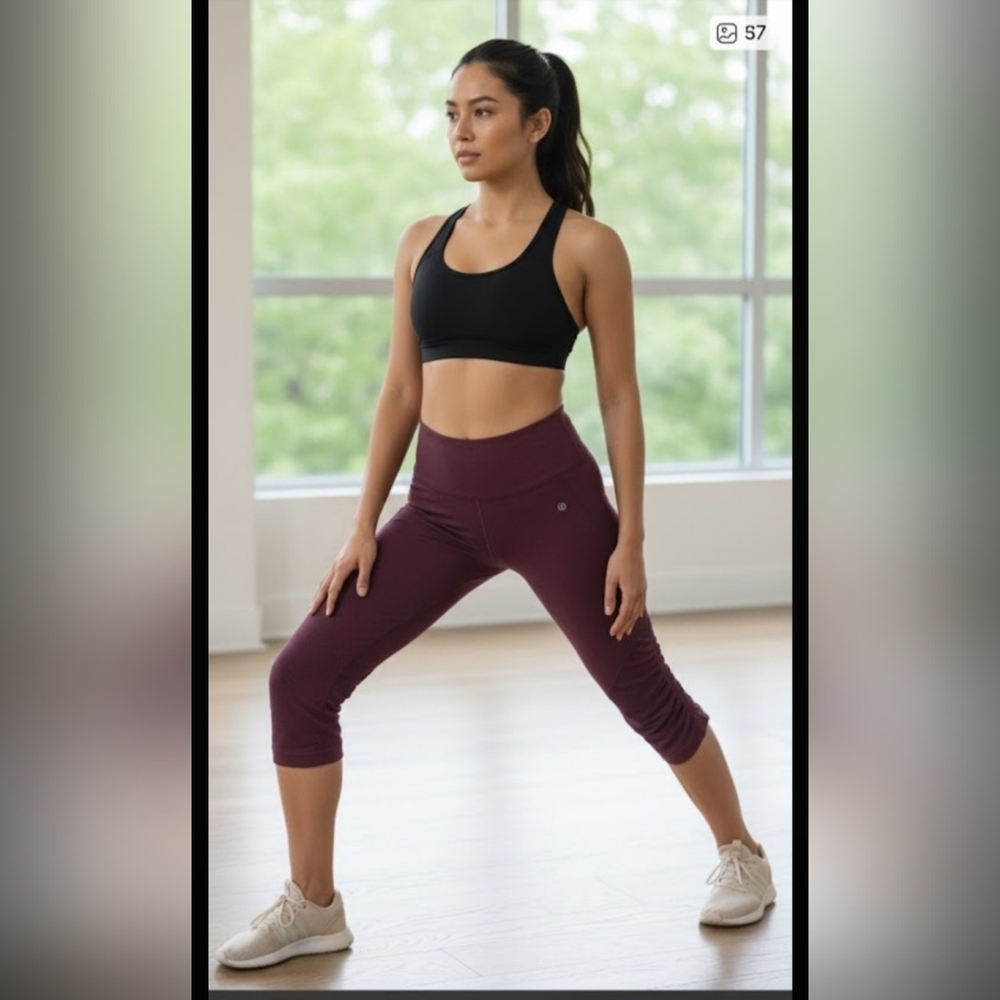 Lululemon Athletica Burgundy Capris